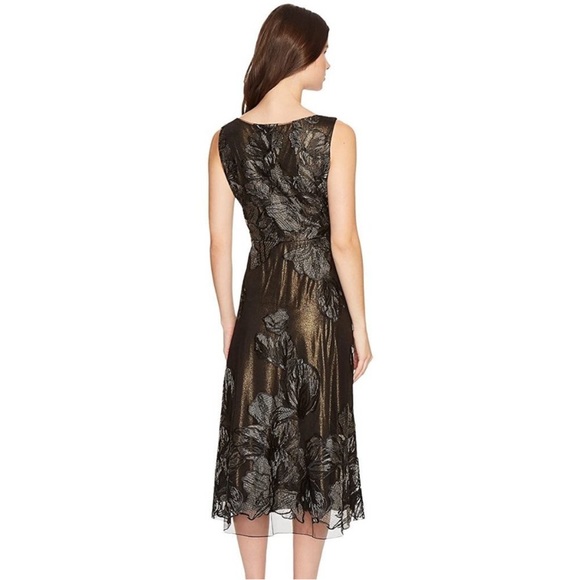 Eva Franco Devora Black and Gold Midi Dress - Picture 2 of 4